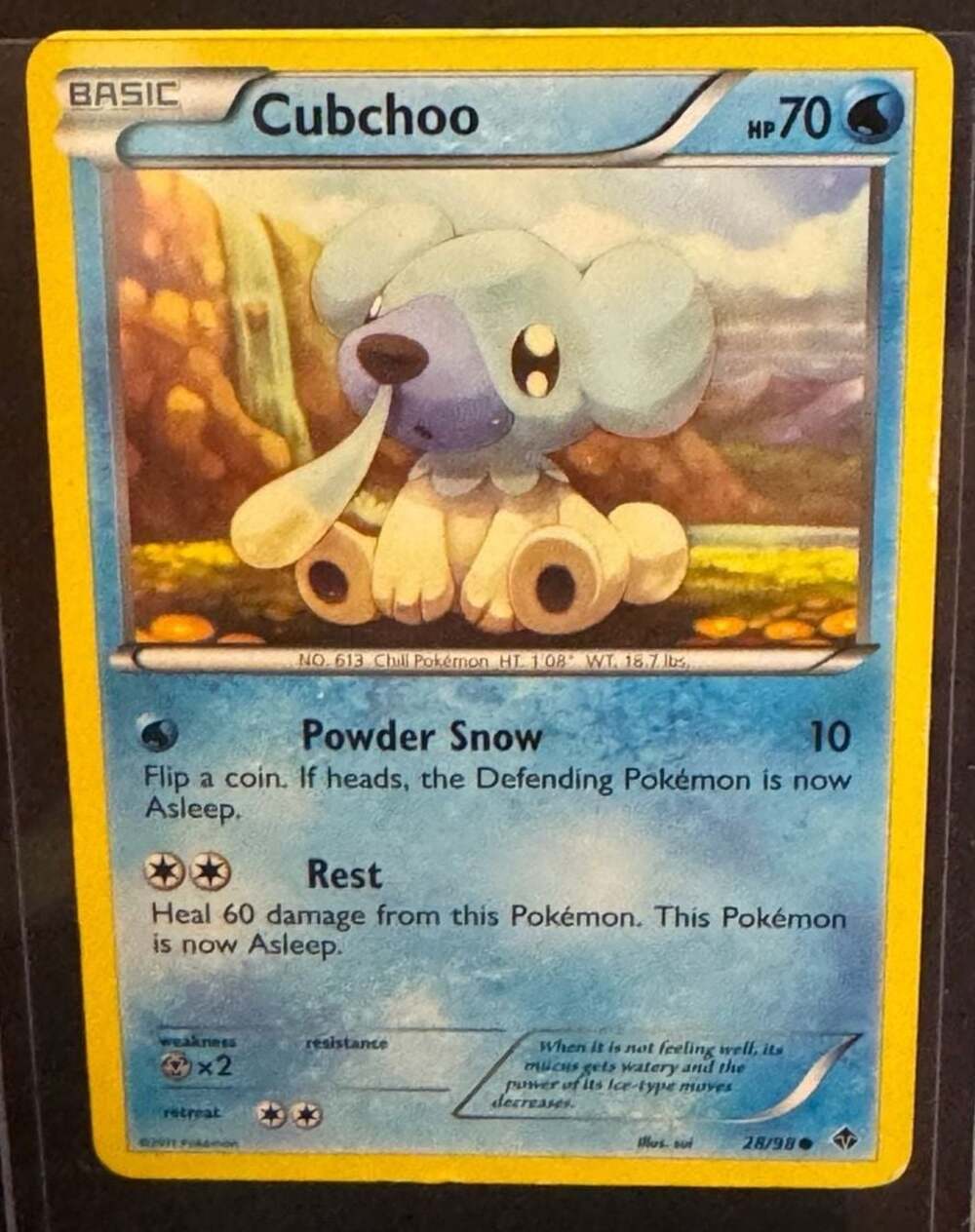 Cubchoo 28/98 Emerging Powers Pokemon Trading Card